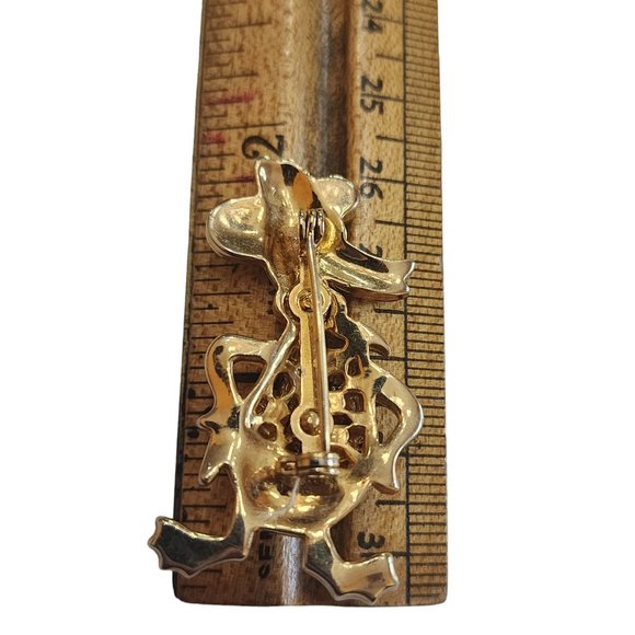 Vintage Plated Rhinestone Western Duck Brooch (A2415) - Picture 4 of 5